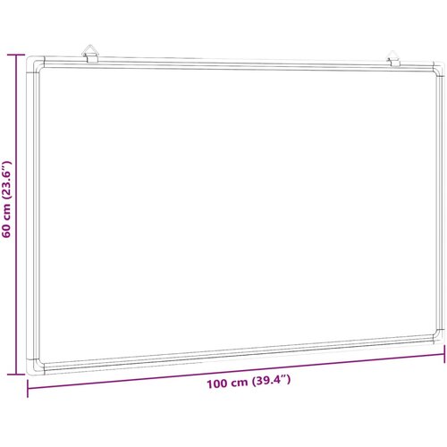  Magnetna ploča bijela 100 x 60 x 1,7 cm aluminijska Slike