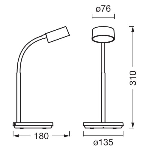 Osram LED prigu&amp;scaron;iva stona lampa OFFICE LINE LED/4,8W/230V bela Slike