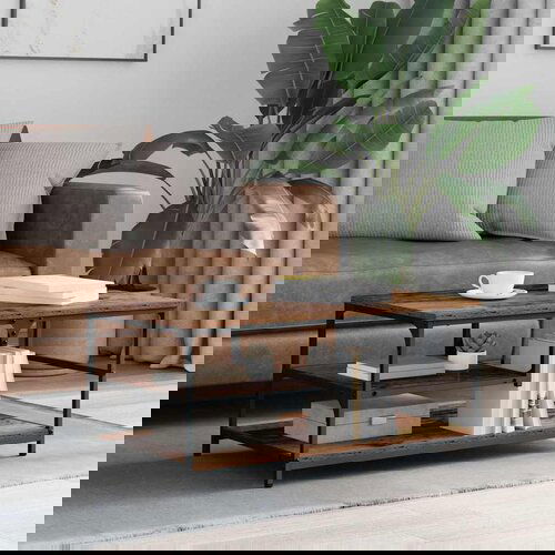 vidaXL Kava Stol Staro drvo 90 x 49 x 40 cm Konstruirano drvo Cijene