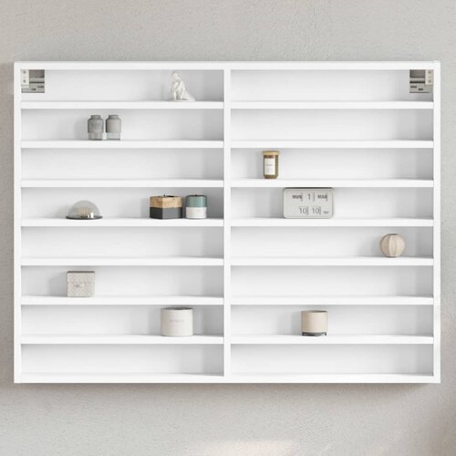 vidaXL Vitrina bijela 100 x 8,5 x 75 cm od konstruiranog drva Cijene