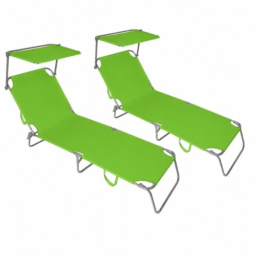 LemonPlanet Ba&amp;scaron;tenska ležaljka sa tendom zelena set 2 komada 716000z-2 Slike