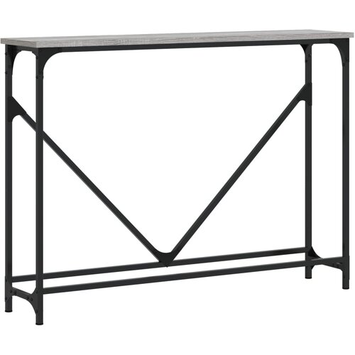  Konzolni stol siva boja hrasta 102x22,5x75 cm konstruirano drvo Slike