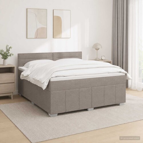  Boxspring krevet s madracem Sivosmeđa 140 x 190 cm Tkanina Cene