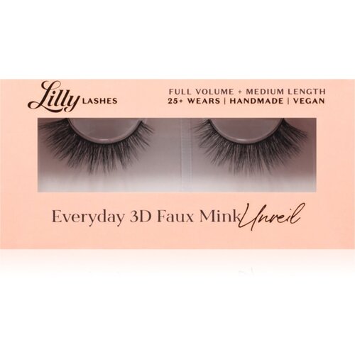 Lilly Lashes Everyday 3D Faux Mink umetne trepalnice vrsta Unveil 1 par Cene