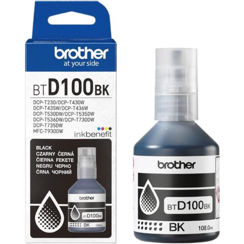 Brother Črnilo za BTD100BK (črna), original Slike
