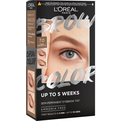 L´Oréal Paris polobstojna barva za obrvi - Brow Color Semi-Permanent Eyebrow Tint - 7.0 Dark Blond Cene