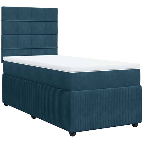 Box spring krevet s madracem plavi 90x200 cm bar&amp;scaron;unasti Slike