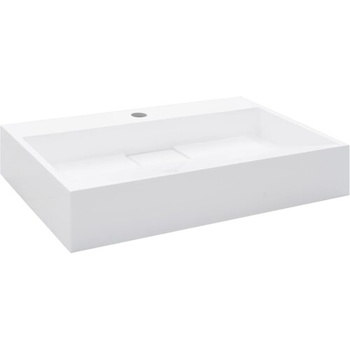  Umivaonik od lijevanih minerala/mramora 60 x 38 x 11 cm bijeli Slike