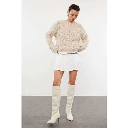 Trendyol Stone Tasseled Coat Knitwear Cardigan Slike