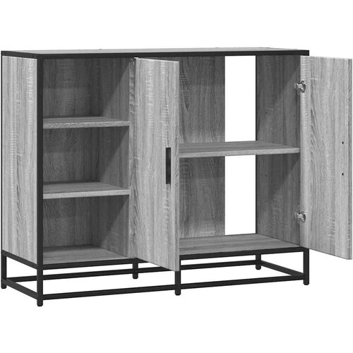 VidaXL Komoda Siva Sonoma 92x35x76 cm Konstruirano drvo Slike