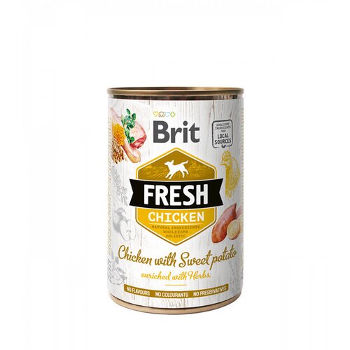 Brit Fresh Chicken with Sweet Potato - vlažna hrana za pse sa piletinom i batatom (400g) Slike