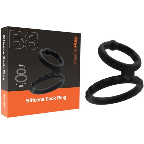  Muška igra - prsten za penis i testise (crna) Cene