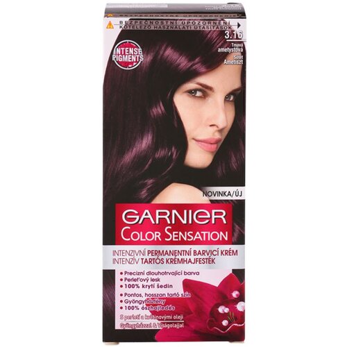 Garnier color Sensation trajna barva za lase 40 ml odtenek 3,16 Deep Amethyste Slike