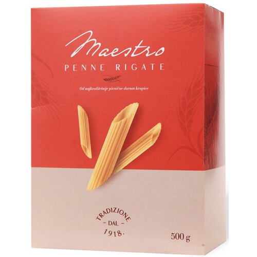 Danubius Makaroni Maestro pipe rigate 500g Cene