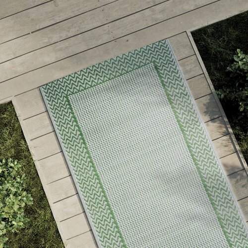 vidaXL Zunanja preproga zelena 80x250 cm PP Cene