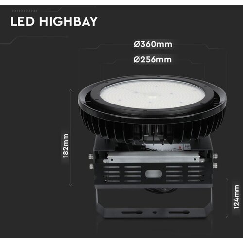  led prigu&amp;scaron;iva industrijska svetiljka high bay LED/500W/230V 4000K IP65 crna Slike