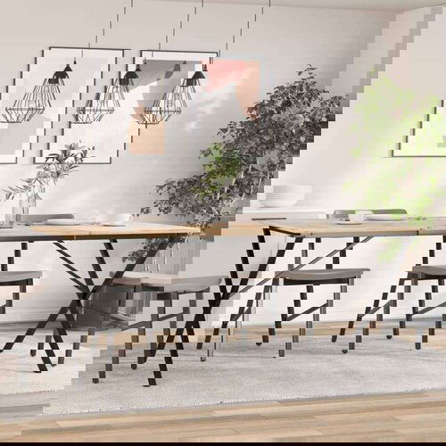 VidaXL Noge za blagovaonski stol X-oblika 160x80x73cm lijevano željezo Slike