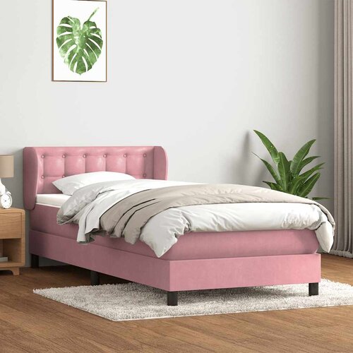 Box Spring krevet s madracem ružičasti 90x210 cm samt Cijene