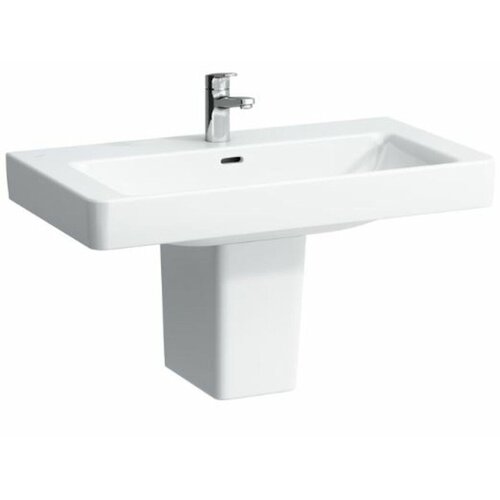 Laufen H8139650001041 Pro S 85 x 46 cm pravokotni vgradni keramični umivalnik z odprtino za armaturo Slike