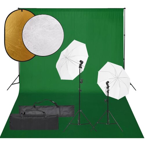 vidaXL komplet za foto studio z lučmi, ozadjem in odbojnikom Cene