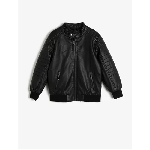 Koton Winter Jacket - Black - Biker jackets