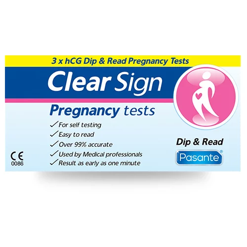 Pasante Clear Sign hCG Dip Pregnancy Test 3pcs