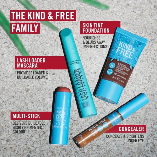 Rimmel London Kind &amp;amp; Free Lash Loader maskara za povećanje volumena nijansa Azure Blue 9.5 ml Slike