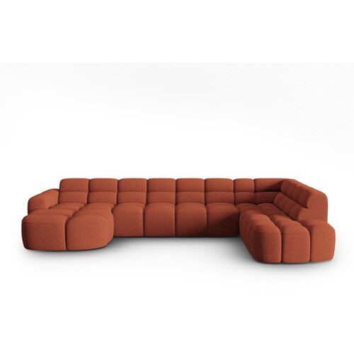 Micadoni Home Opečnato oranžna kotna sedežna garnitura Lisa &amp;ndash; Slike