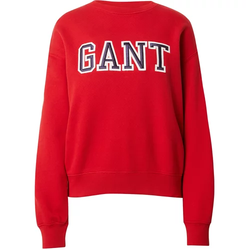 Gant Sweater majica tamno ljubičasta / crvena / bijela