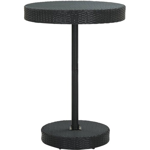 VidaXL Vrtna miza črna 75,5x106 cm poli ratan, (20665577) Slike