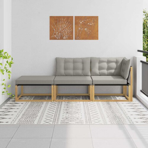  Set vanjskih sofa Bijela i svjetlosiva 241,5 x 83 x 73 cm Cijene