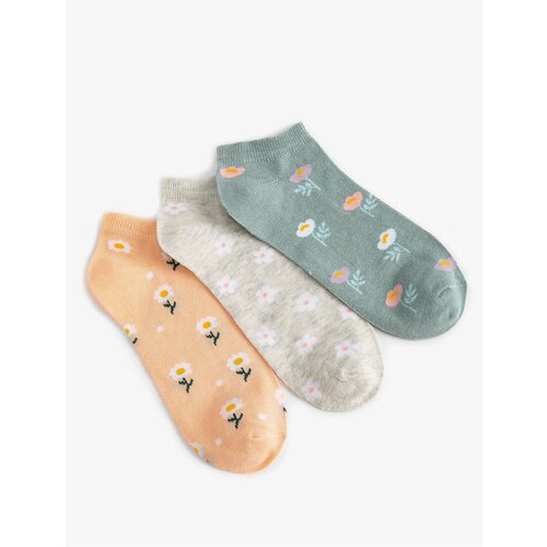 Koton 3-Pack Floral Booties Socks Set Multi Color Slike