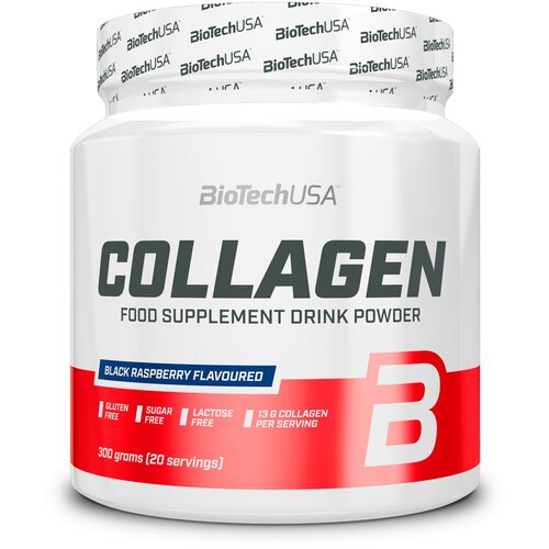 BioTech USA Collagen, Malina, 300g Slike