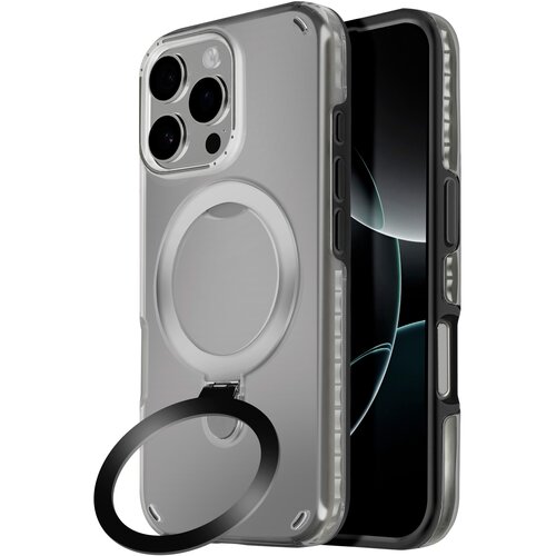 AVIZAR Ohišje MagSafe, odporno na udarce, za iPhone 16 Pro s stojalom, Črna, (5000015139) Cene