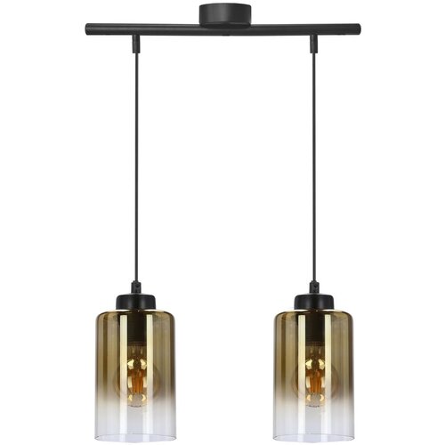 Candellux Lighting črna viseča svetilka s steklenim senčnikom ø 10 cm aspra Cene