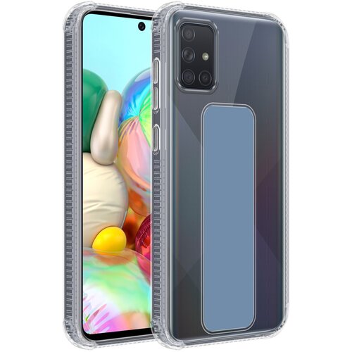  Ohišje, združljiv s Samsungom v svetlo modri barvi - zaščitni pokrov, narejen iz fleksibilnega silikona TPU z držalo in funkcijo stojala, (20603810) Cene