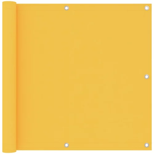 vidaXL Balkonsko platno rumeno 90x300 cm oksford blago, (20610440)