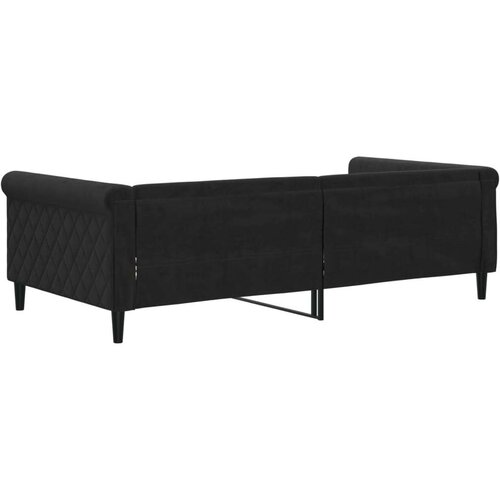 VidaXL Dnevni krevet crni 100 x 200 cm bar&amp;scaron;unasti Slike