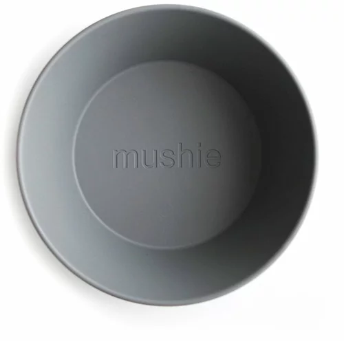 Mushie Round Dinnerware Bowl skledica Smoke 2 kos