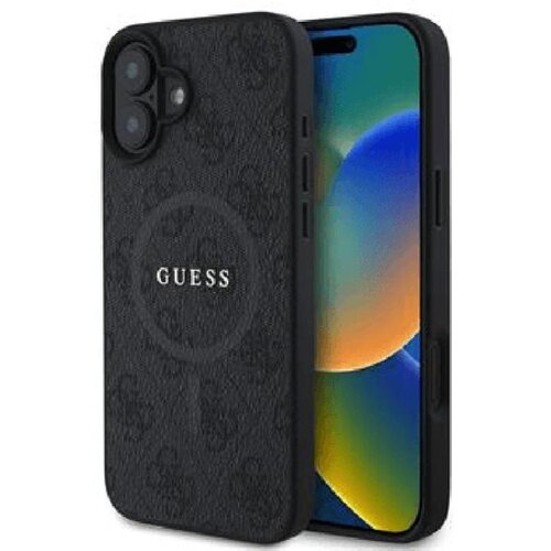 Guess Originalni ovitek GUHMP16SG4GFRK za iPhone 16 - MagSafe - PU Leather - Slike