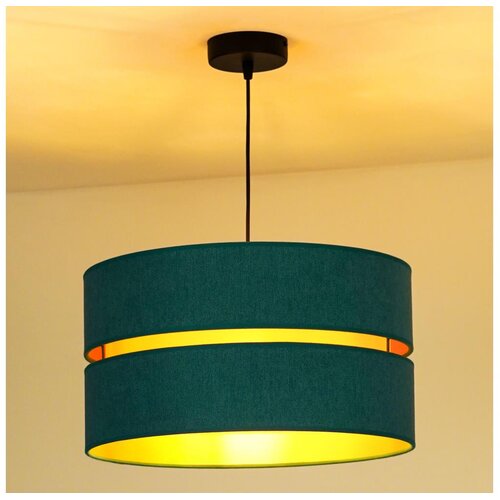  Duolla - Luster na sajli DUO 1xE27/15W/230V prečnik 40 cm tirkizna/zlatna Cene