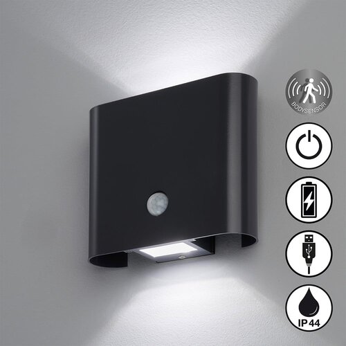 Fischer &amp;amp; Honsel Črna LED stenska svetilka Magnetics &amp;ndash; Slike
