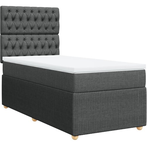 Maison Chic Box spring postelja - Vzmetna postelja z vzmetnico temno siva 90x190 cm blago SL10407, (21904227) Cene