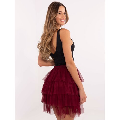 Och Bella Skirt-TW-SD-BI-0517.84-burgundy Cijene