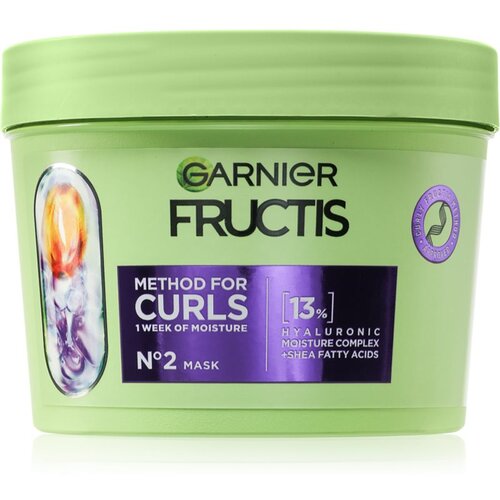 Garnier Fructis Method For Curls Mask maska za lase skodrani lasje suhi lasje valoviti lasje 370 ml unisex Slike