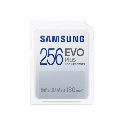 Samsung sdxc 256GB, evo plus, speeds up to 130MB/s, UHS-1 speed class 3 (U3) and class 10 for 4K video Cene