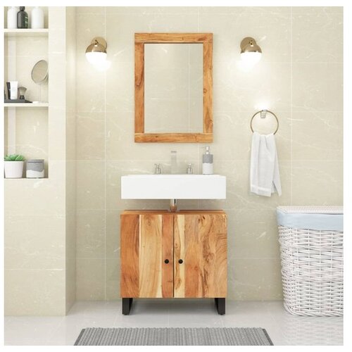 vidaXL 2-dijelni set kupaonskog namještaja od masivnog bagremovog drva Cene