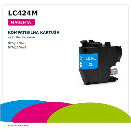 Kompatibilna kartuša za Brother LC424M za DCP-J1200W, DCP-J1200WE – magenta Cene