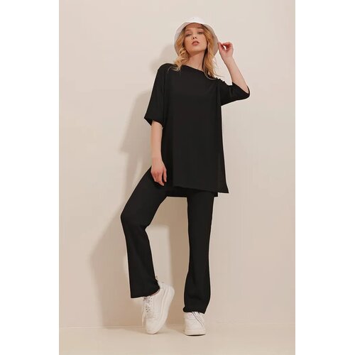 Trend Alacati Stili Ženski komplet majica i pantalone ALC-X10015, Crni Cene