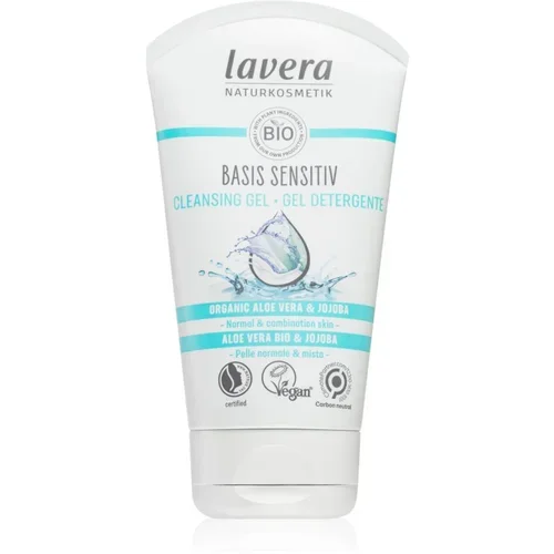 Lavera Basis Sensitiv nježni gel za čišćenje za normalnu i mješovitu kožu lica 125 ml